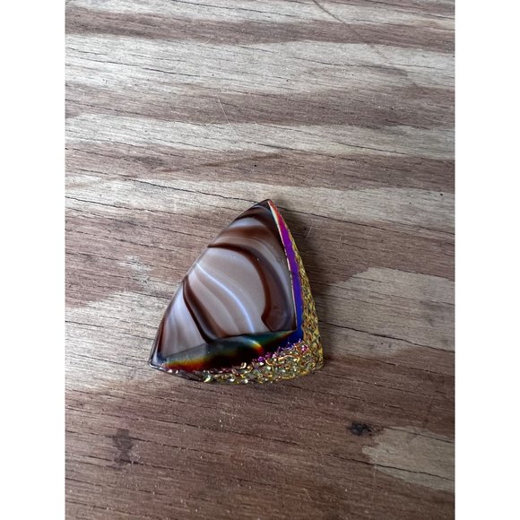 Multi Color Czech 1950's Futuristic Glass Brooch Brusel Style - Picture 5 of 8